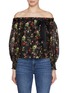 Main View - Click To Enlarge - ALICE & OLIVIA - Alta Off Shoulder Cotton Silk Top