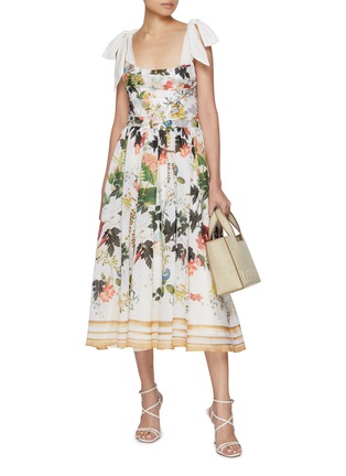 Figure View - Click To Enlarge - ALICE & OLIVIA - Haven Flared Midi Dress