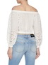 Back View - Click To Enlarge - ALICE & OLIVIA - Ivy Off Shoulder Cropped Cotton Top