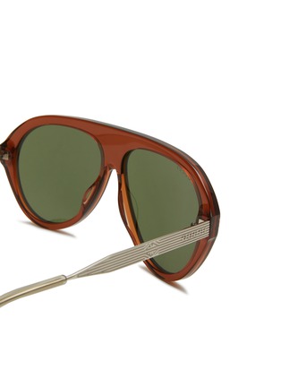 Detail View - Click To Enlarge - GUCCI - Recycled Acetate Aviator Sunglasses