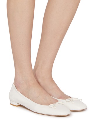 Figure View - Click To Enlarge - STUART WEITZMAN - Bria Leather Ballerina Flats