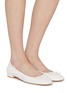 Figure View - Click To Enlarge - STUART WEITZMAN - Bria Leather Ballerina Flats