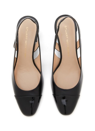 Detail View - Click To Enlarge - STUART WEITZMAN - Sleek 50 Leather Slingback Pumps