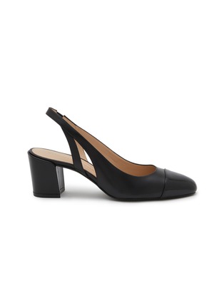 Main View - Click To Enlarge - STUART WEITZMAN - Sleek 50 Leather Slingback Pumps