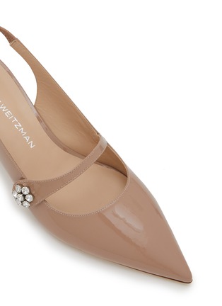 Detail View - Click To Enlarge - STUART WEITZMAN - Crystal Fleur 50 Slingback Pumps