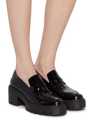 Figure View - Click To Enlarge - STUART WEITZMAN - Soho Patent Leather Loafers