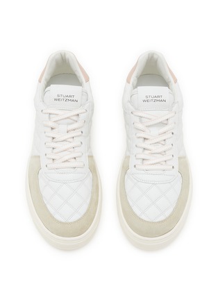 Detail View - Click To Enlarge - STUART WEITZMAN - Courtside Sleek Leather Sneakers