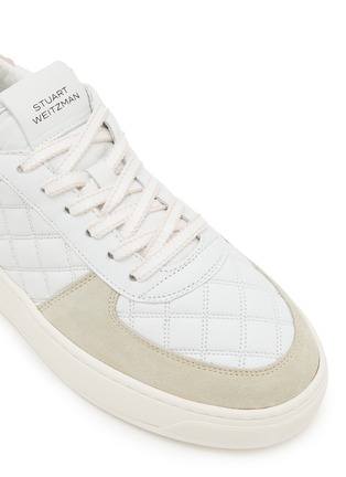 Detail View - Click To Enlarge - STUART WEITZMAN - Courtside Sleek Leather Sneakers