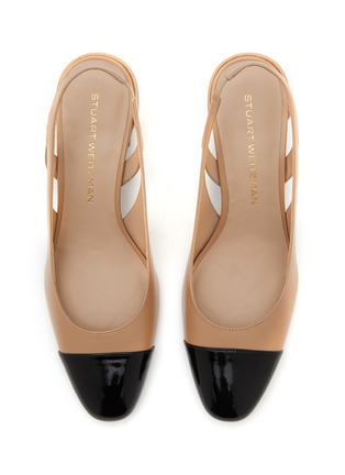 Detail View - Click To Enlarge - STUART WEITZMAN - Sleek 50 Leather Slingback Pumps