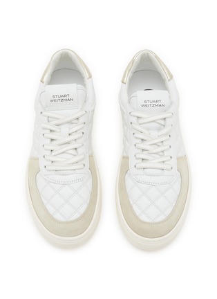 Detail View - Click To Enlarge - STUART WEITZMAN - Courtside Sleek Leather Sneakers