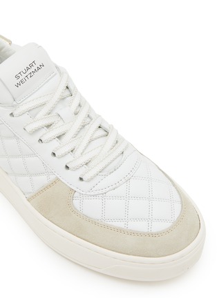 Detail View - Click To Enlarge - STUART WEITZMAN - Courtside Sleek Leather Sneakers