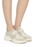 Figure View - Click To Enlarge - STUART WEITZMAN - 5050 Mesh Leather Sneakers