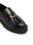 Detail View - Click To Enlarge - STUART WEITZMAN - Parker Lift Tassel Patent Leather Loafers