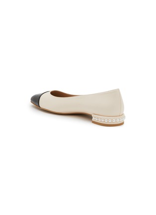  - STUART WEITZMAN - Pearl Leather Ballerina Flats