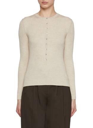 Main View - Click To Enlarge - NACKIYÉ - Crewneck Rib Knit Top