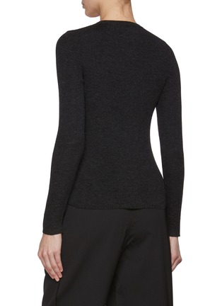 Back View - Click To Enlarge - NACKIYÉ - Crewneck Rib Knit Top