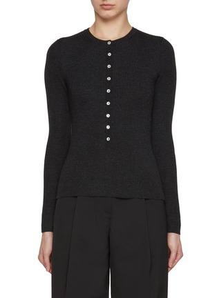 Main View - Click To Enlarge - NACKIYÉ - Crewneck Rib Knit Top