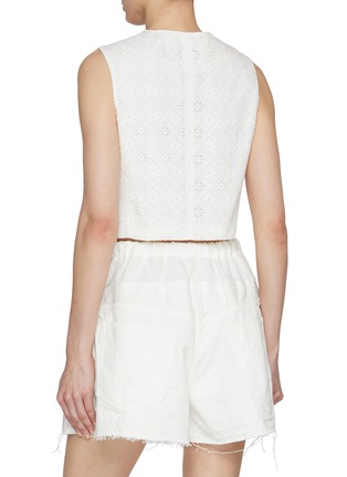 Back View - Click To Enlarge - MARDI MERCREDI-ACTIF - Eyelet Lace Button Up Vest