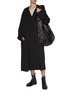 Figure View - Click To Enlarge - Y'S - Double Collar Cotton Coat