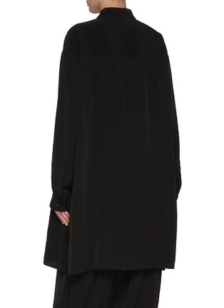 Back View - Click To Enlarge - Y'S - Asymmetrical Oversized Wool Shirt