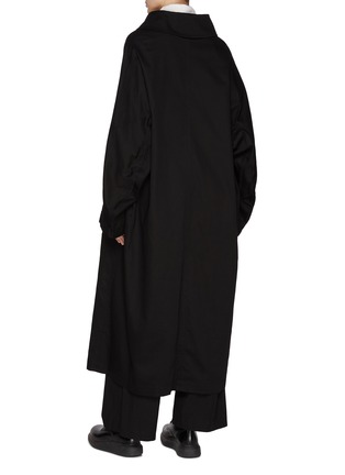 Back View - Click To Enlarge - Y'S - U-Long Cape Cotton Coat