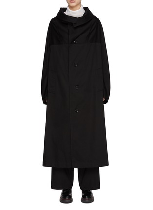 Main View - Click To Enlarge - Y'S - U-Long Cape Cotton Coat