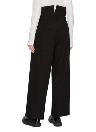 Back View - Click To Enlarge - Y'S - Belted High Rise Pants