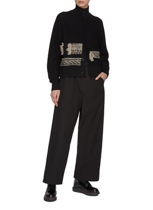 Figure View - Click To Enlarge - Y'S - Jacquard Detail High Neck Jacket