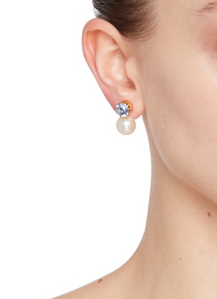 Figure View - Click To Enlarge - JENNIFER BEHR - Ines Swarovski Crystal Faux Pearl Earrings