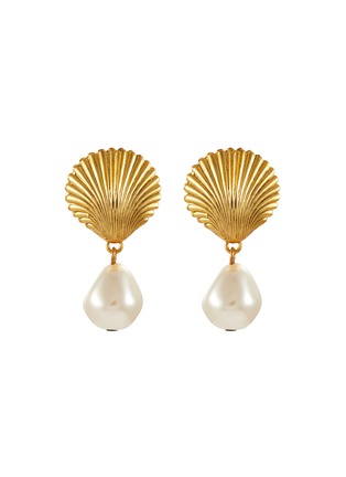 Main View - Click To Enlarge - JENNIFER BEHR - Alana Double Shell Faux Pearl Earrings