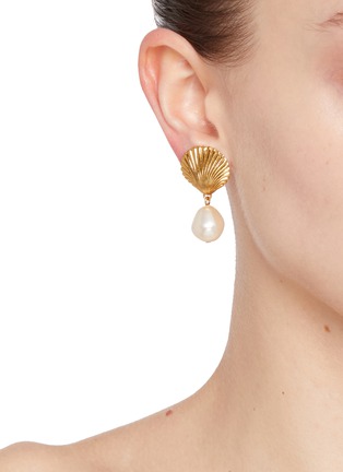 Figure View - Click To Enlarge - JENNIFER BEHR - Alana Double Shell Faux Pearl Earrings