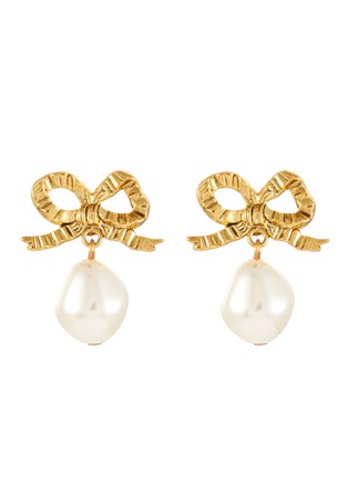 Main View - Click To Enlarge - JENNIFER BEHR - Khloe Bow Faux Pearl Earrings