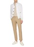 Figure View - Click To Enlarge - EQUIL - Button Up High Neck Linen Bomber Jacket