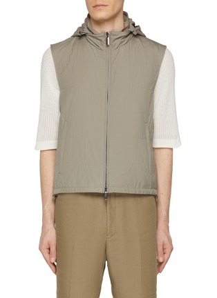 Main View - Click To Enlarge - EQUIL - Hooded Water Repellent Padded Vest