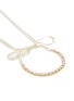 Detail View - Click To Enlarge - JENNIFER BEHR - Serena Crystal And Pearl Ribbon Tie Chain Necklace