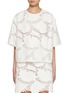 Main View - Click To Enlarge - GIAMBATTISTA VALLI - Faux Leather Lace Top