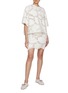 Figure View - Click To Enlarge - GIAMBATTISTA VALLI - Faux Leather Lace Top