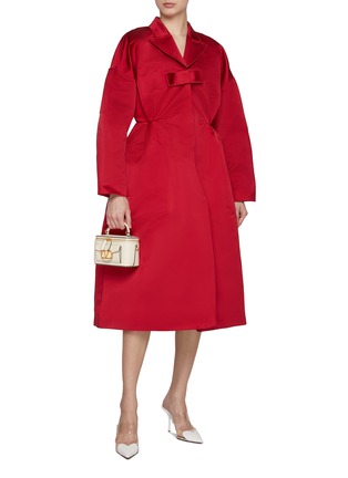 Figure View - Click To Enlarge - GIAMBATTISTA VALLI - Bow Detail Long Coat