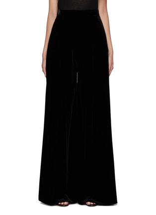 Main View - Click To Enlarge - GIAMBATTISTA VALLI - Fluid Velvet Wide Leg Pants