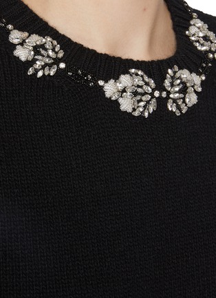  - GIAMBATTISTA VALLI - Embellished Neckline Wool Sweater