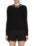 Main View - Click To Enlarge - GIAMBATTISTA VALLI - Embellished Neckline Wool Sweater