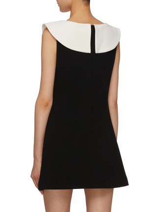 Back View - Click To Enlarge - KIMHĒKIM - Bicolour Detachable Collar Mini Dress