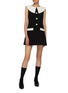 Figure View - Click To Enlarge - KIMHĒKIM - Bicolour Detachable Collar Mini Dress