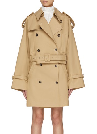 Main View - Click To Enlarge - KIMHĒKIM - Belted Cropped Cotton Trench Coat