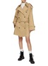 Figure View - Click To Enlarge - KIMHĒKIM - Belted Cropped Cotton Trench Coat