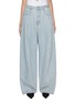 Main View - Click To Enlarge - KIMHĒKIM - Balloon Light Washed Panelled Cotton Jeans