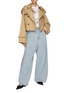 Figure View - Click To Enlarge - KIMHĒKIM - Balloon Light Washed Panelled Cotton Jeans