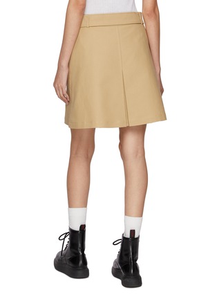 Back View - Click To Enlarge - KIMHĒKIM - Belted Cotton Mini Skirt