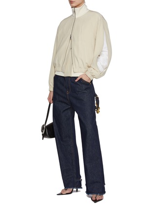 Figure View - Click To Enlarge - DARKPARK - Lisa Chain Detail Dark Wash Carpenter Jeans