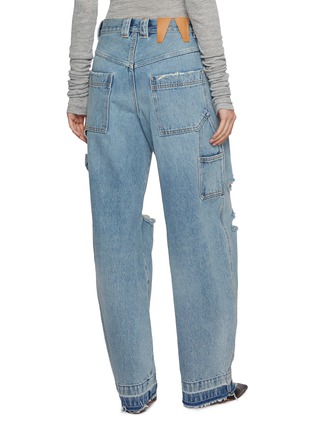 Back View - Click To Enlarge - DARKPARK - Audrey Barrel Leg Light Wash Carpenter Jeans